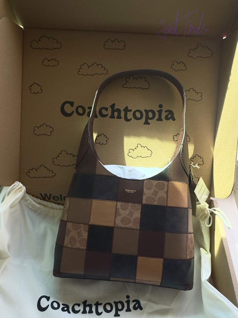 NWT 🤎 Coach Coachtopia Alter/Ego Brooklyn Shoulder Bag 28 Patchwork Leather